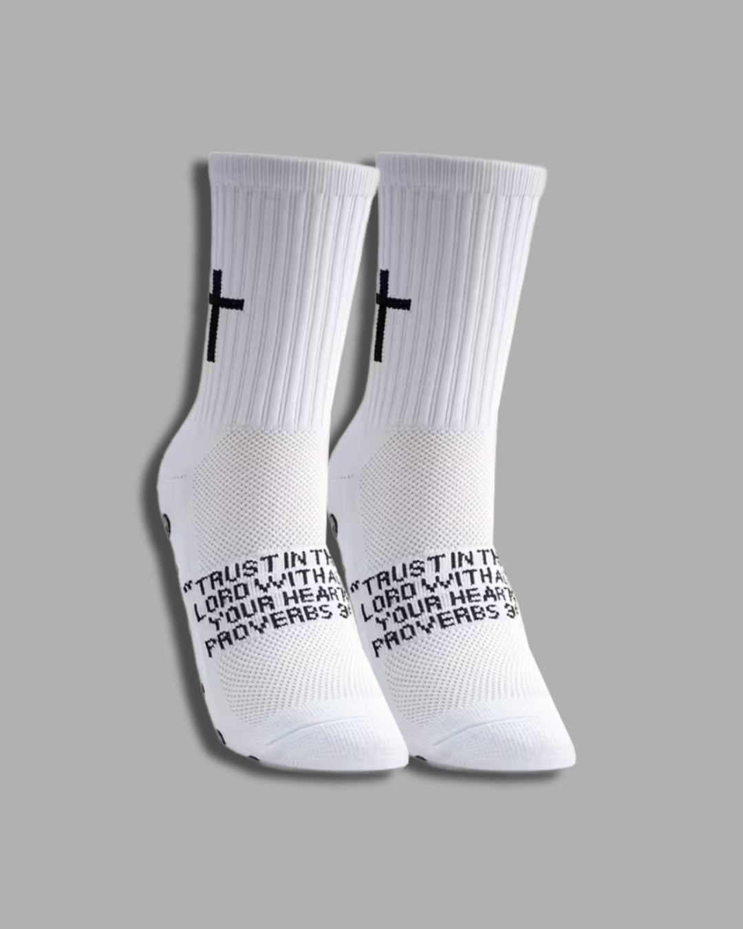 Christian Grip Socks (White)
