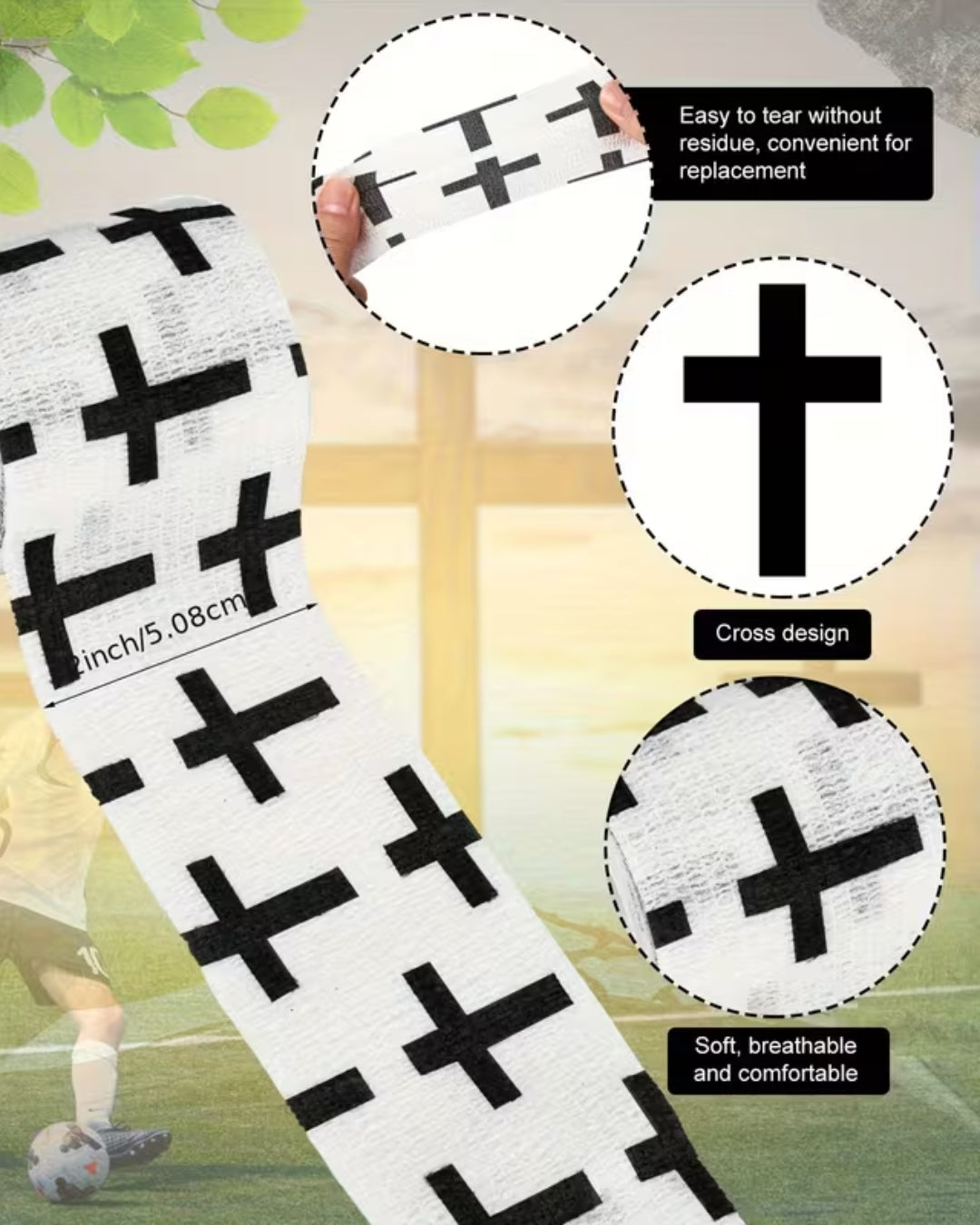 Cross Wrist Tape (White)